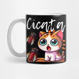 Cicata cicadas with cat Mug